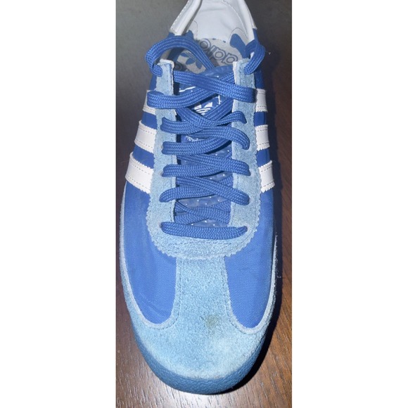 Adidas Blue White Red Retro Sneakers Womens Athletic Shoes Size 5 - Picture 7 of 11